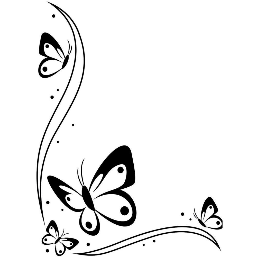 free page divider clipart butterfly
