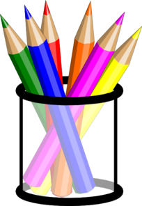 Single colored pencil.
