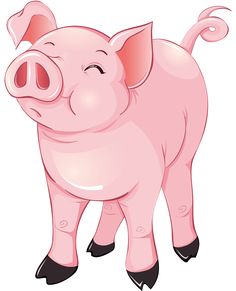 Animated clip art free cartoon pig cute shady