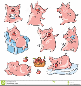 Pigs animated clipart.