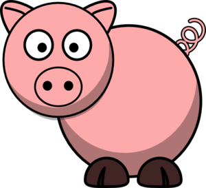 Baby pig clipart.