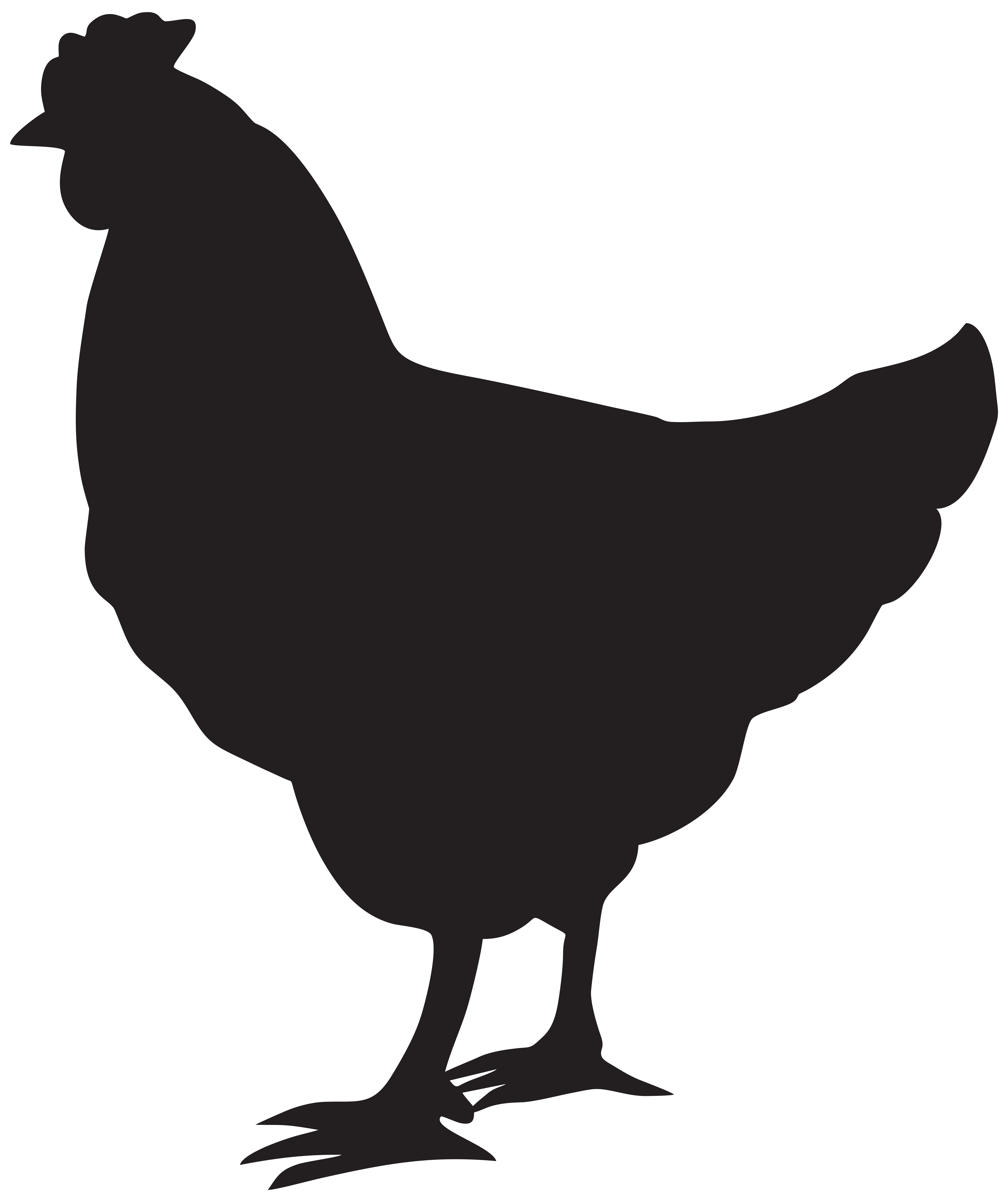 Chicken silhouette rooster.