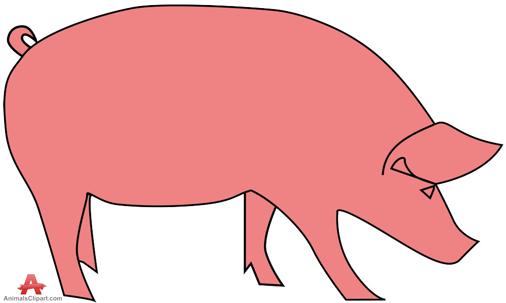 Pink pig simple.