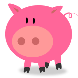 free pig clipart pink