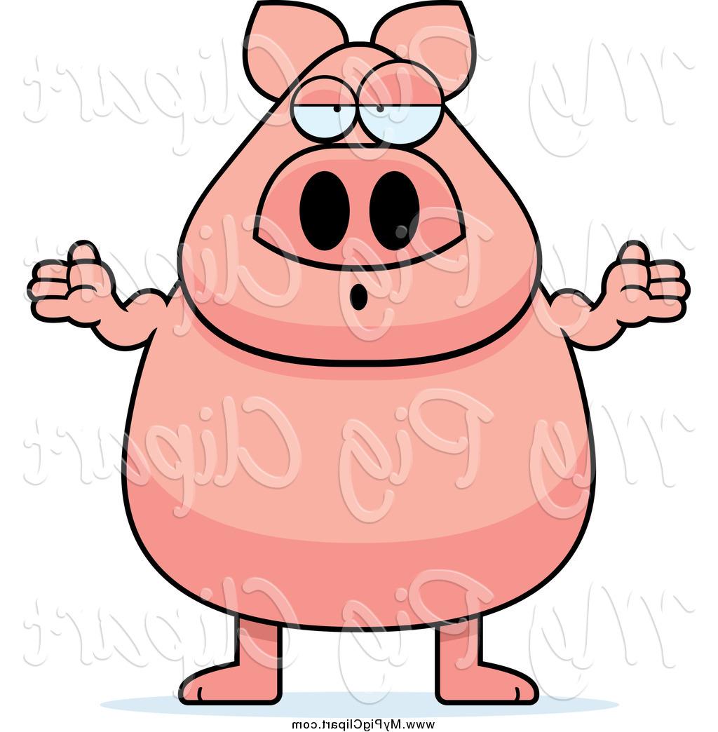 Best Free Standing Pig Clip Art Design