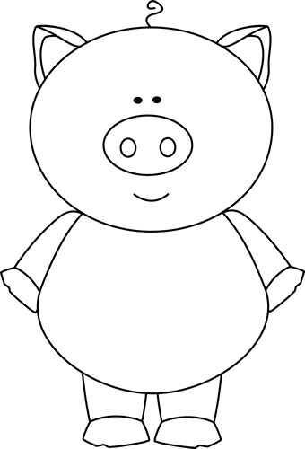 Free Pig Clipart Black And White, Download Free Clip Art