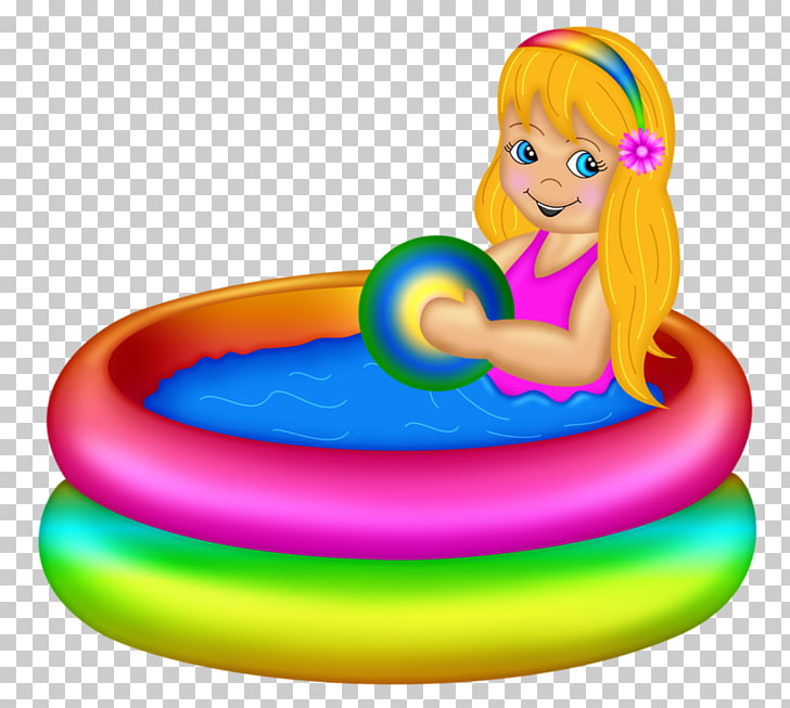 Swimming pool Beach , Little girl swimming PNG clipart