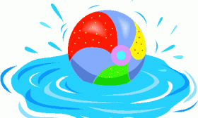 Swimming party clipart.