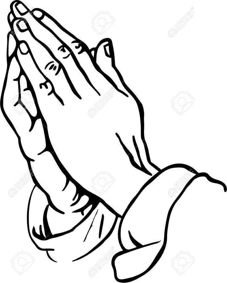 Praying hands clipart.