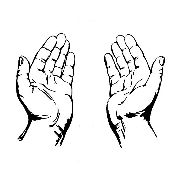Open Praying Hands Clipart