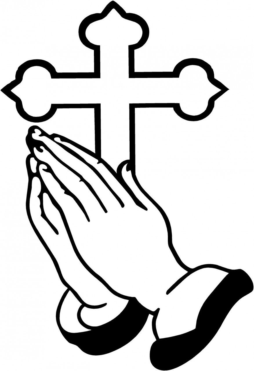 Praying Hands and Cross