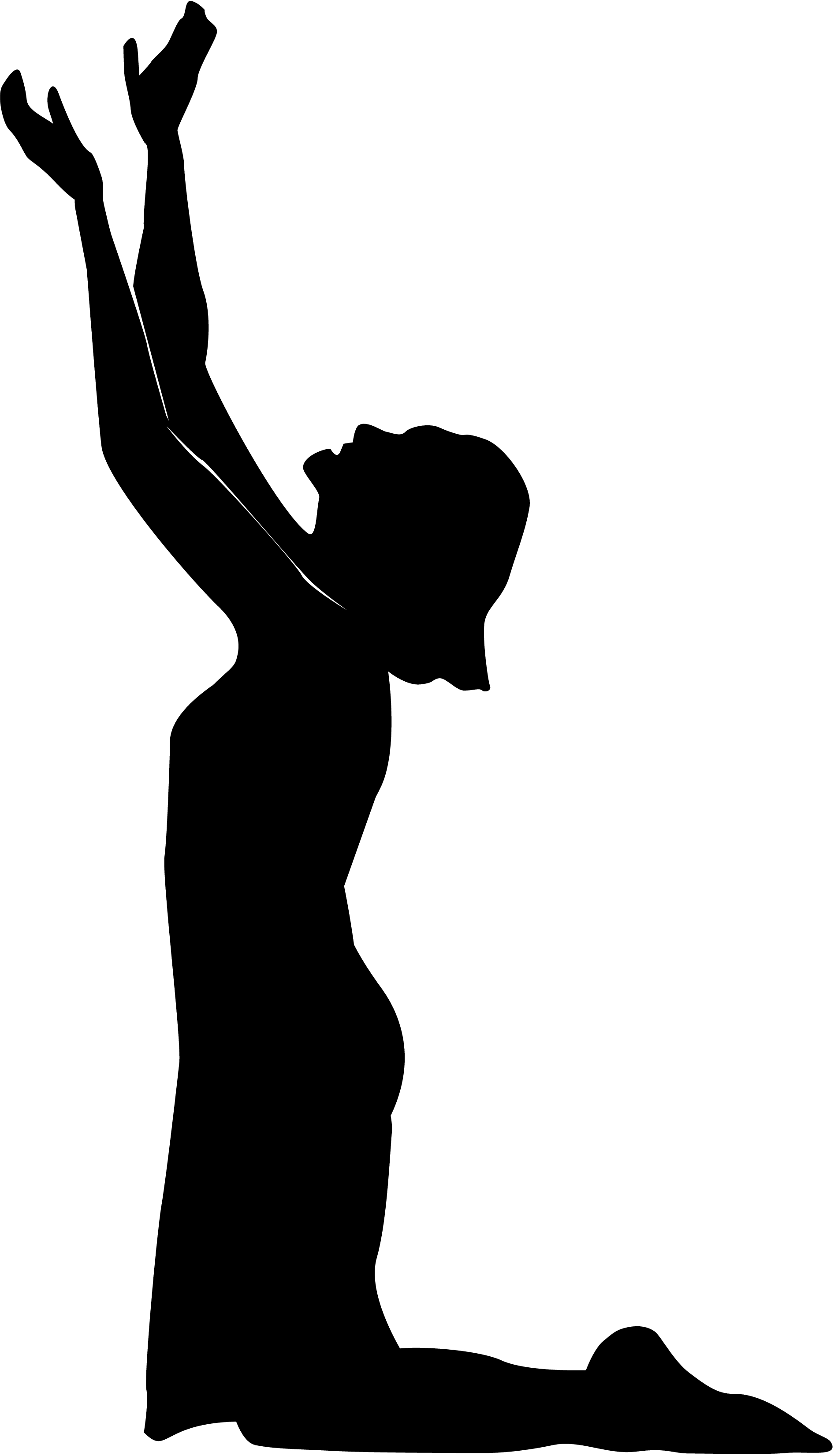 Praying hands silhouette clipart