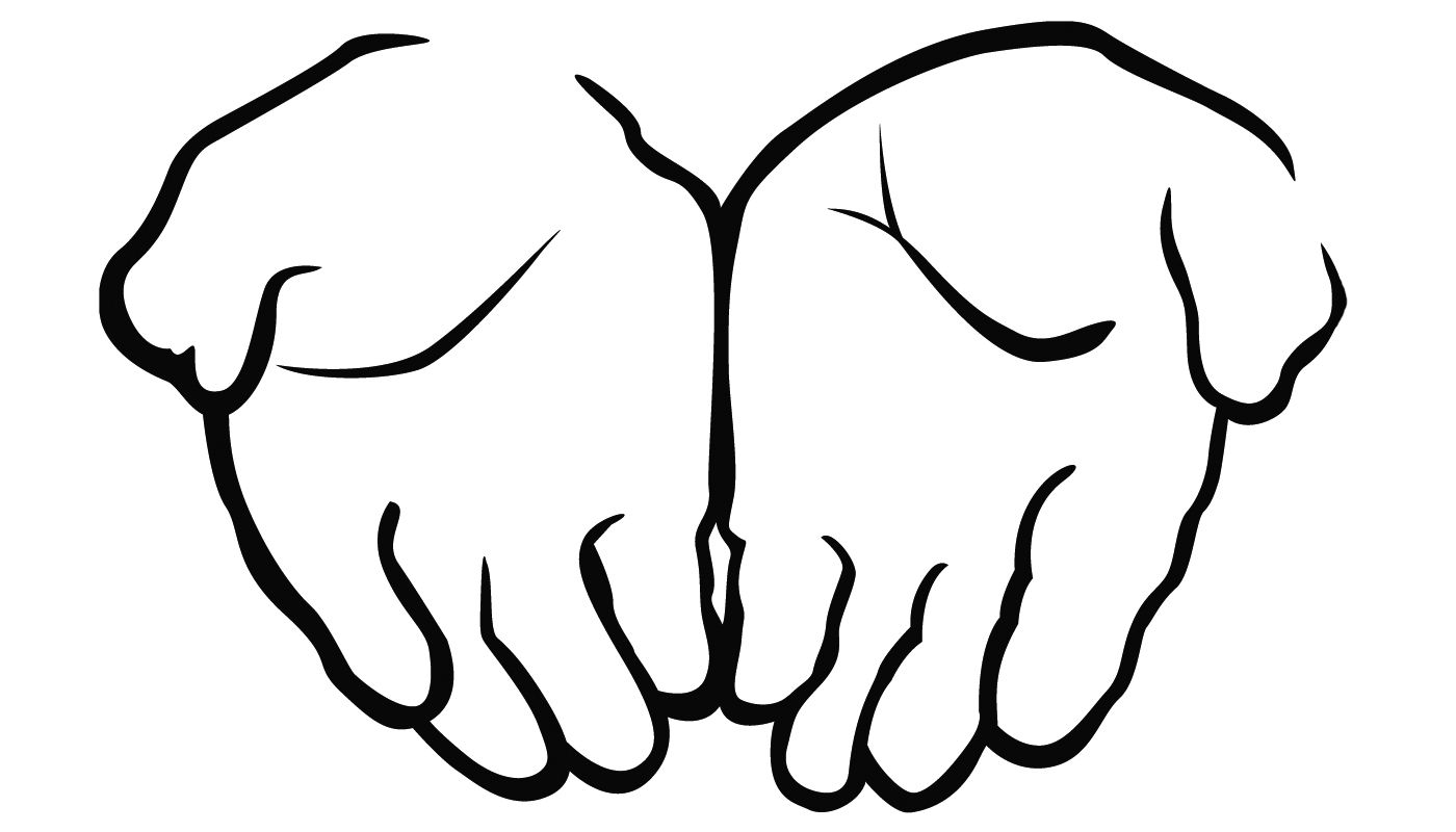Helping hands clipart.