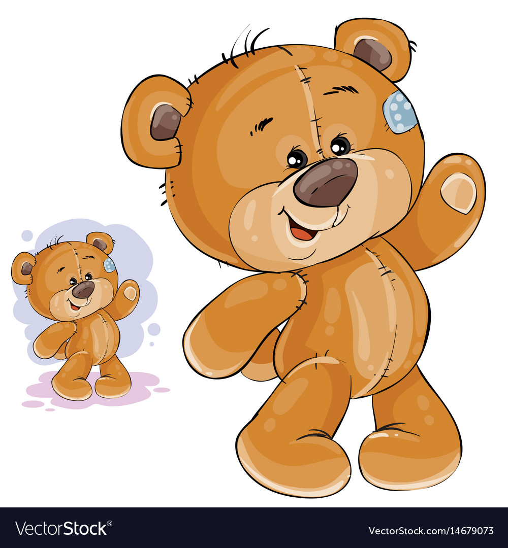 Clip art art teddy bear waving