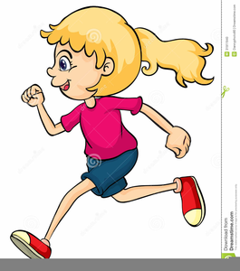 Boy And Girl Running Clipart