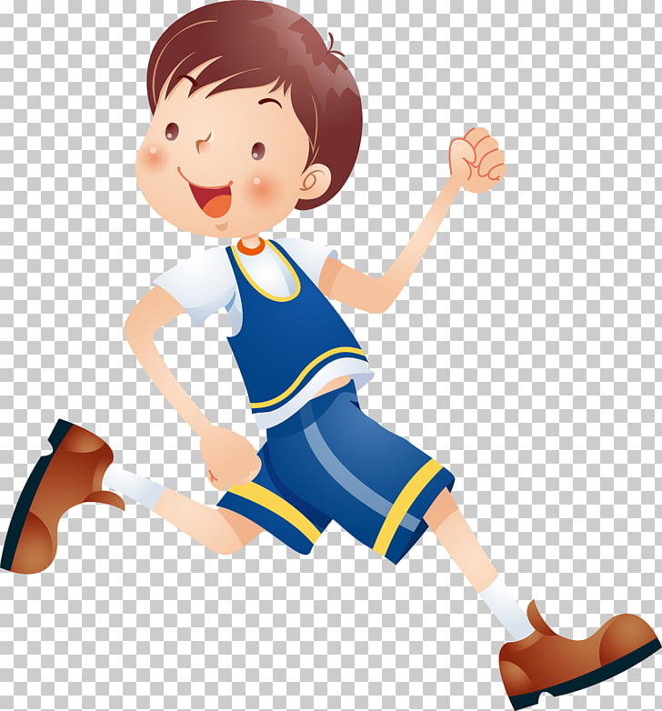 Child Cartoon , Running kids, boy running illustration PNG