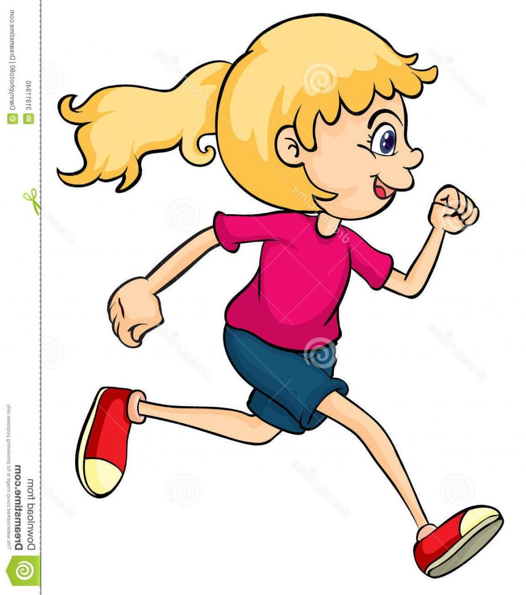 Cartoon person running.