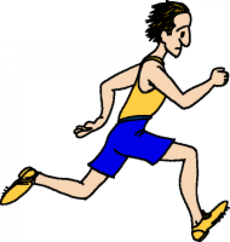 free runners clipart cartoon