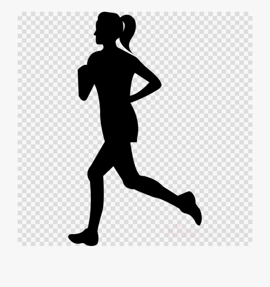 Running woman clipart.
