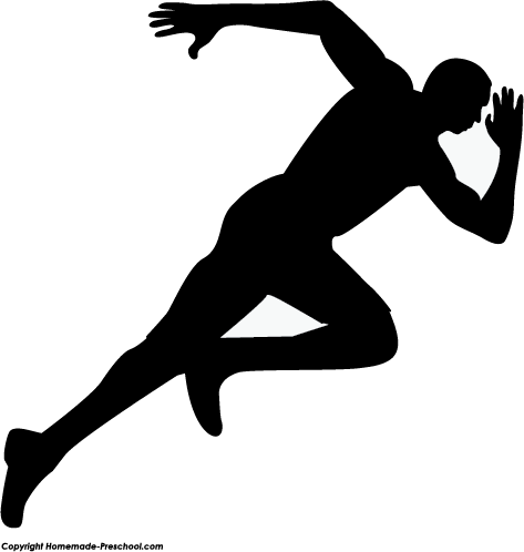 free runners clipart sprinter