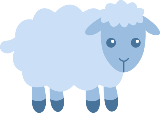 Cute blue sheep.
