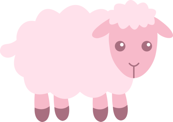 Cute Pink Sheep Clip Art