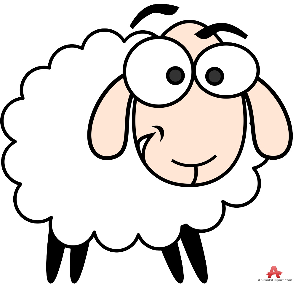 Cute sheep character clipart free design download