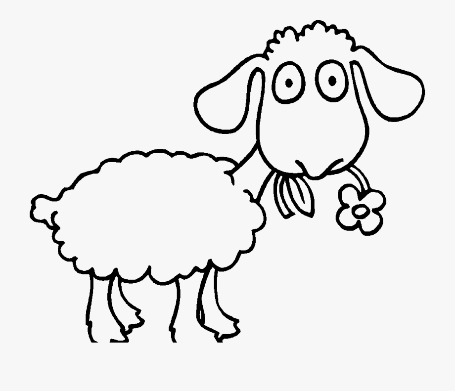 Sheep Clipart Coloring Page