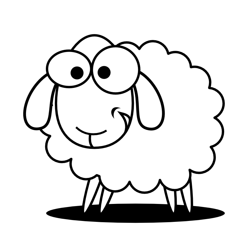 Sheep clipart black and white sheep clipart black and white