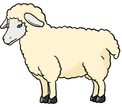 Free sheep drawing.
