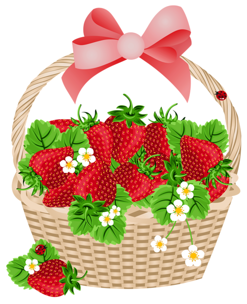 free strawberry clipart basket garden patch