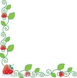 Strawberry border doodle.