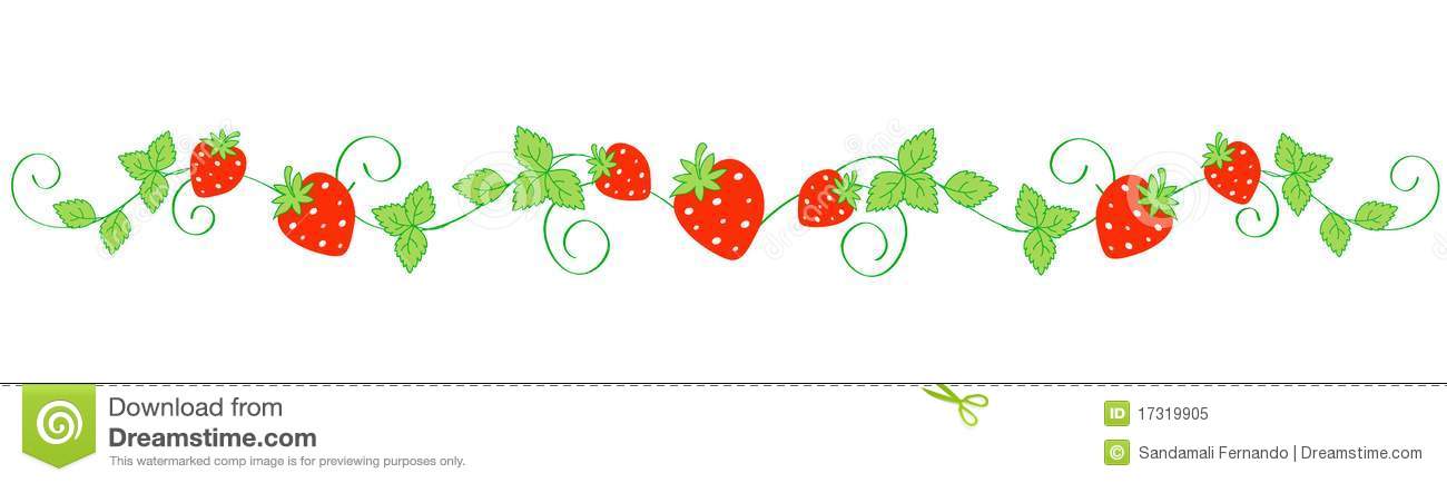 free strawberry clipart border