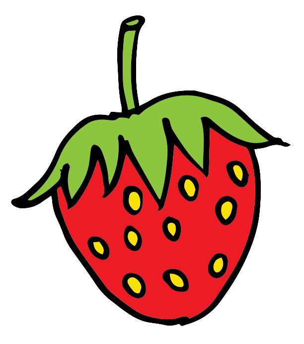 free strawberry clipart cartoon