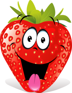 Cartoon strawberry clip.