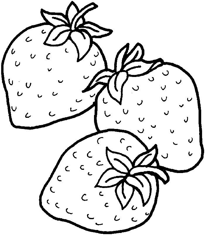 Strawberry coloring pages.