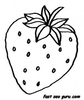 Printable fruits strawberry.