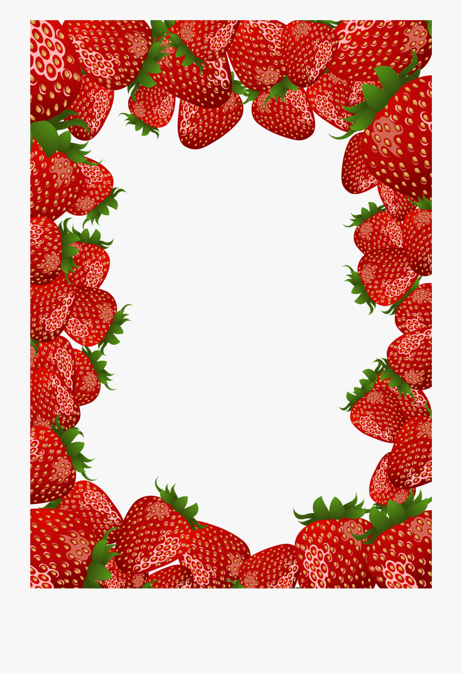 Strawberry clipart border.