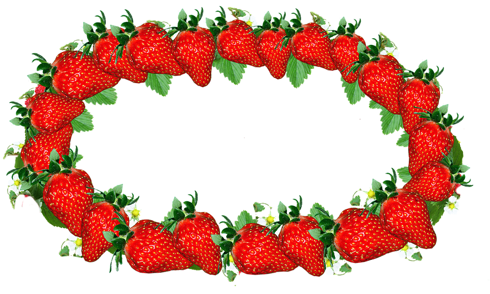 Strawberries clipart frame, Strawberries frame Transparent