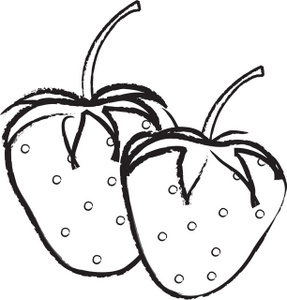 free strawberry clipart outline