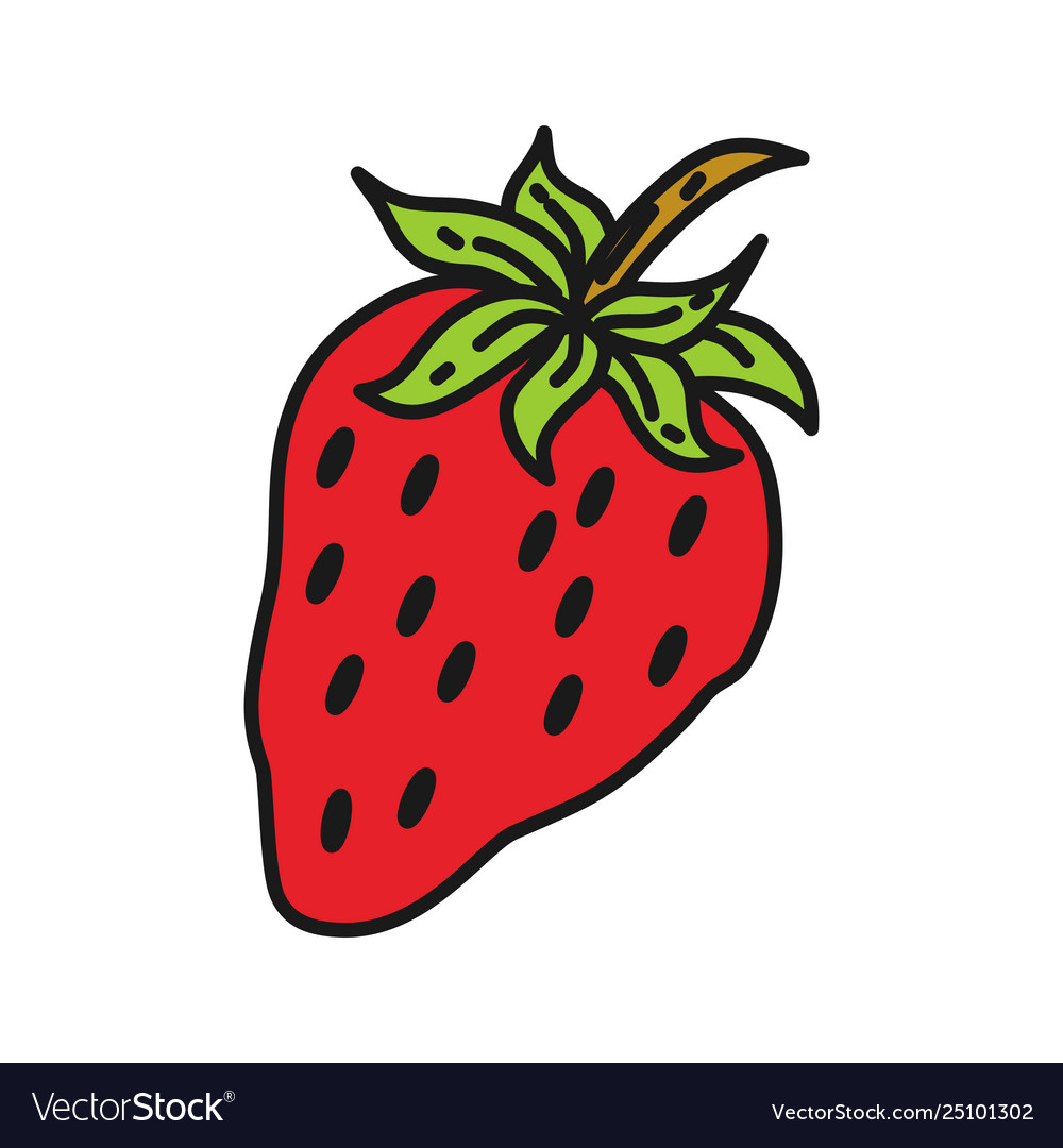 Strawberry fruit design template