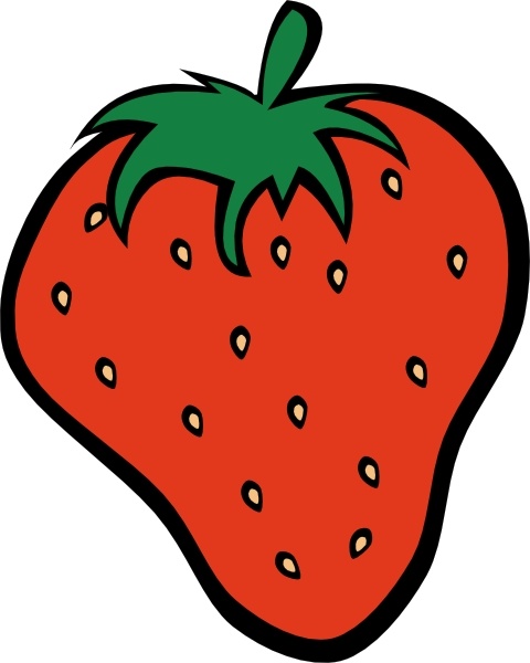 Strawberry clip art Free vector in Open office drawing svg