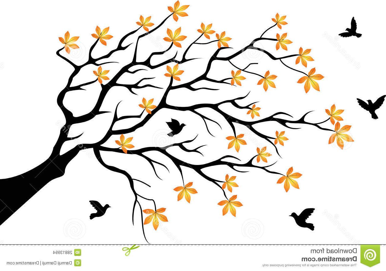Best Free Tree With Flying Bird Silhouette Images