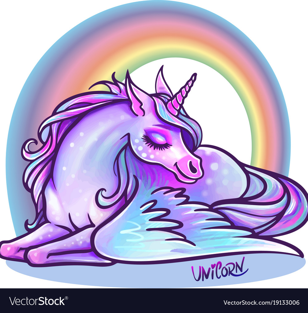 Beautiful unicorn sleep.