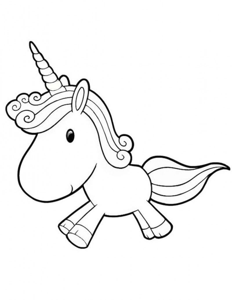 Printable baby unicorn.