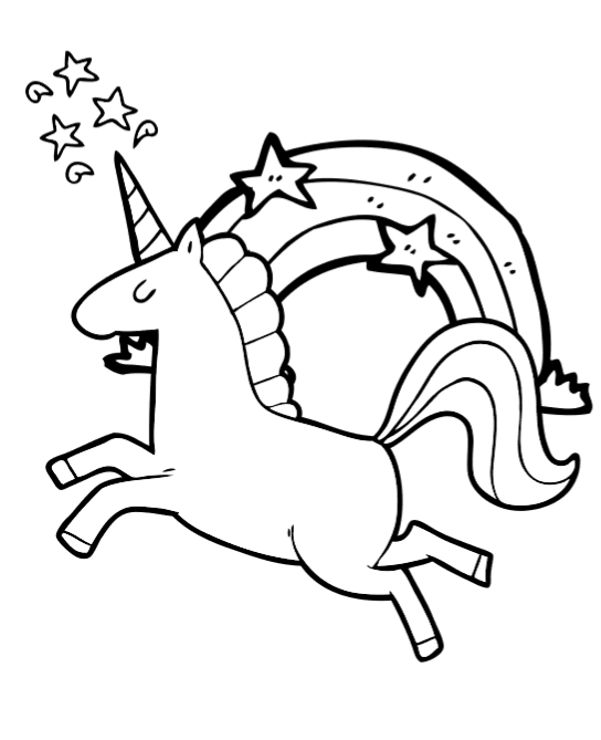 Free Unicorn Coloring Book Pages