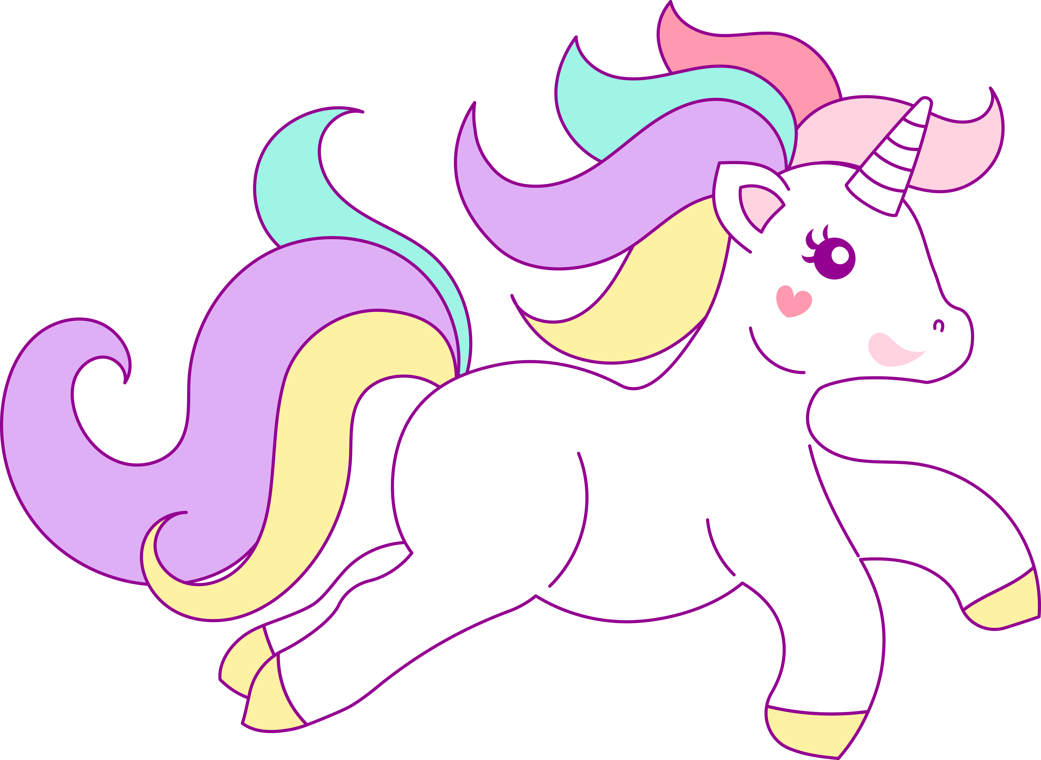 Happy clipart unicorn.