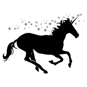 Magical Unicorn Silhouette clipart, cliparts of Magical