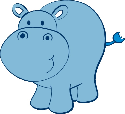 free use clipart hippo