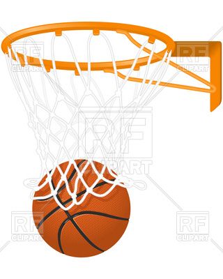 Basketball hoop and ball Stock Vector Image